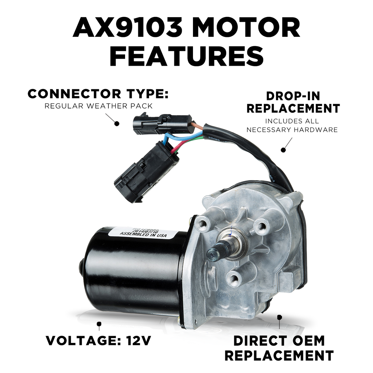AX9103 Mack Truck Commercial Wiper Motor