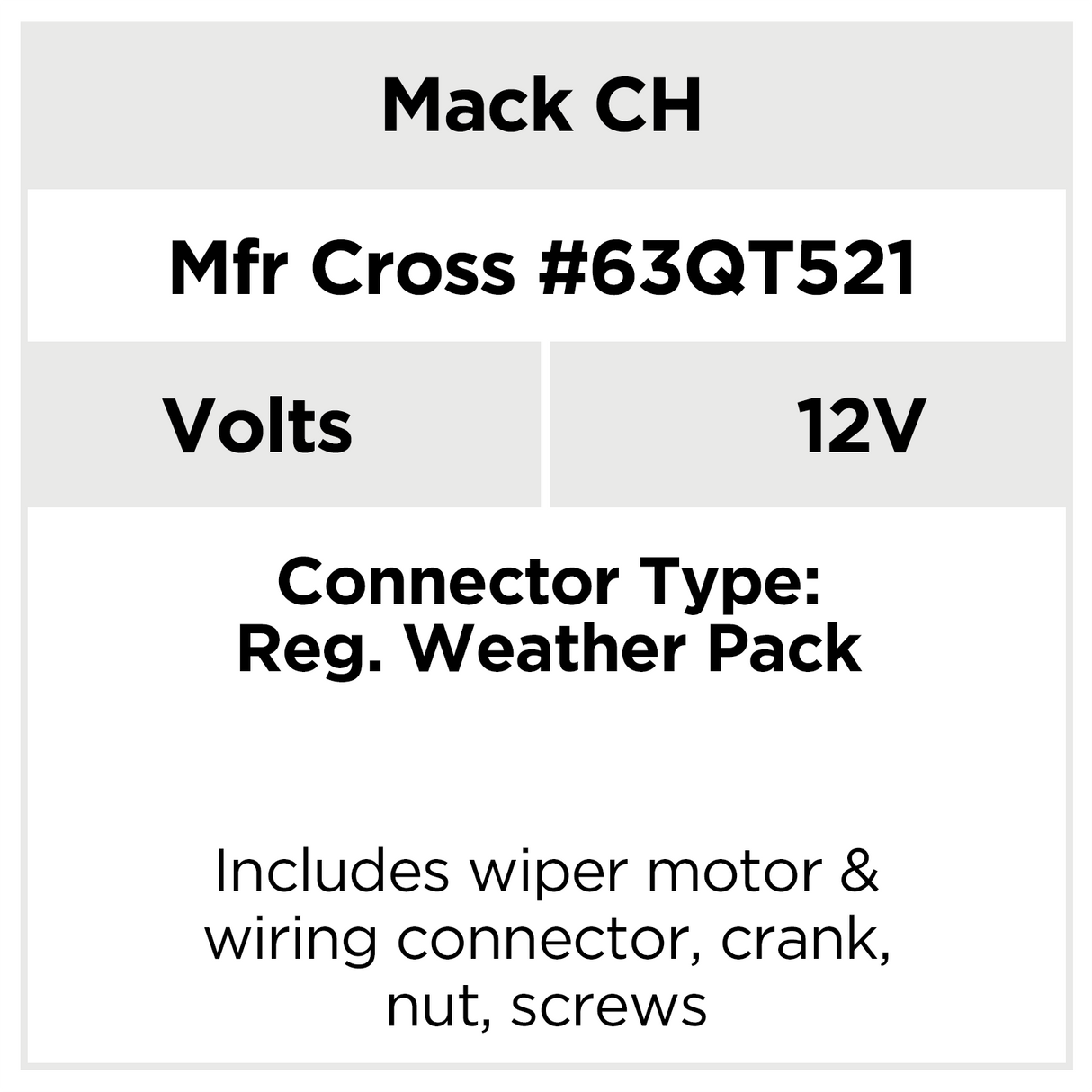 AX9103 Mack Truck Commercial Wiper Motor