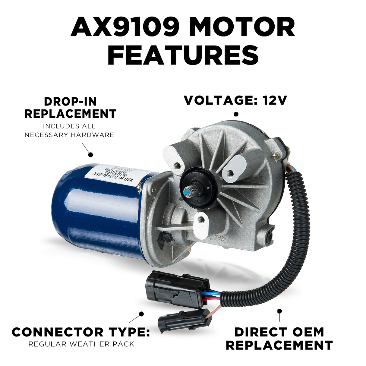 AX9109 Kenworth Truck Commercial Wiper Motor