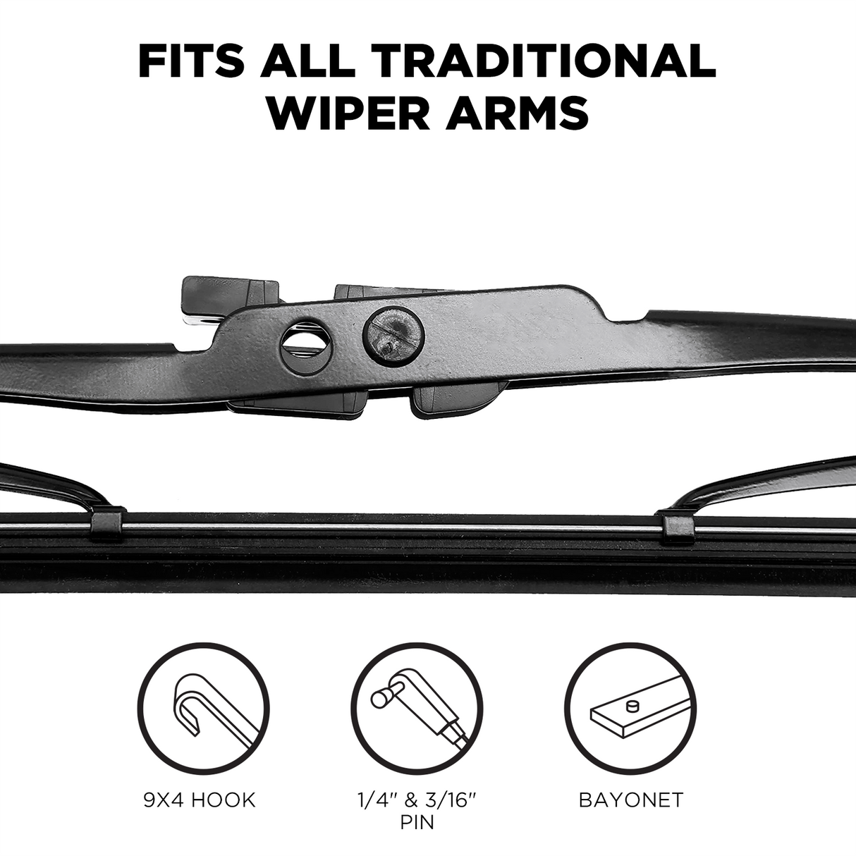 Autotex Marine Stainless Steel Wiper Blade 9"-28"