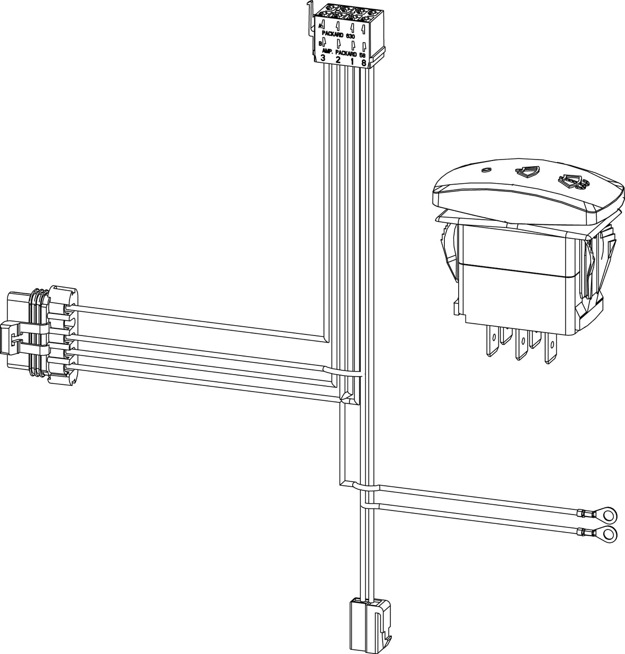Wire Harness and Switch for Side By Side UTV