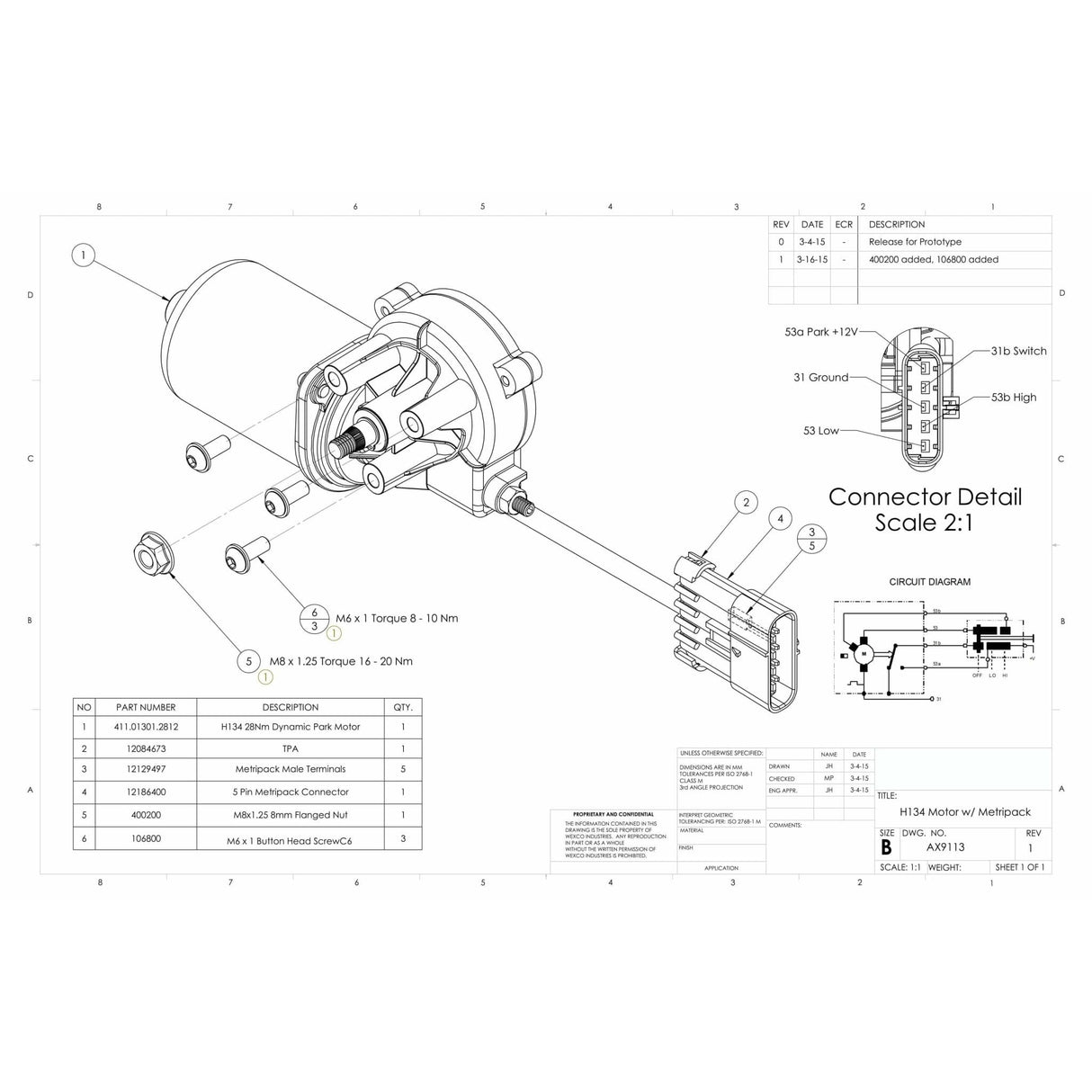 AX9113 Freightliner - International - Kenworth - Volvo Commercial Wiper Motors - AutoTex