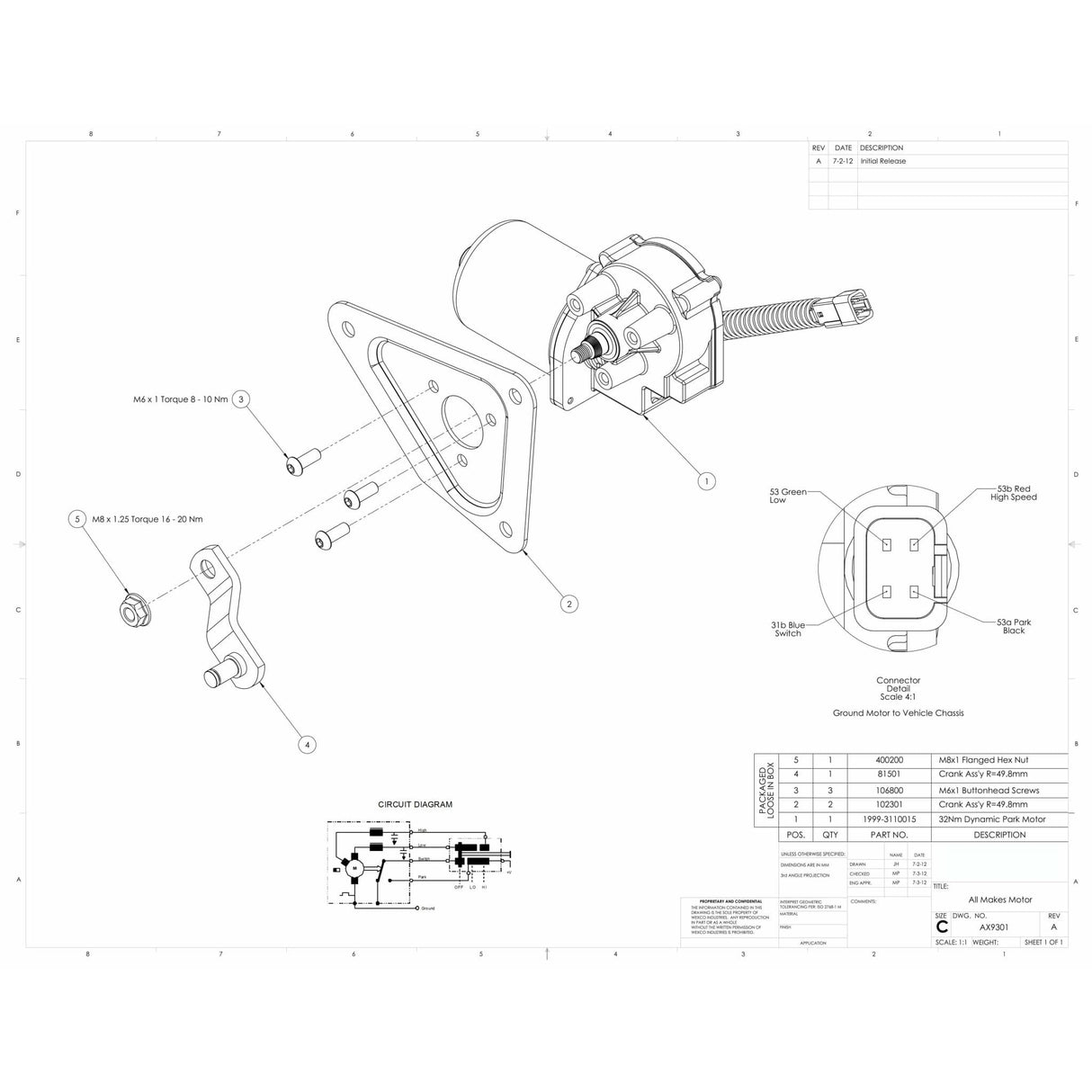 AX9301 International Truck Commercial Wiper Motors - AutoTex