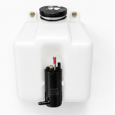 Windshield washer fluid reservoir on a white background