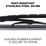 Autotex Marine Stainless Steel Wiper Blade 9"-28"