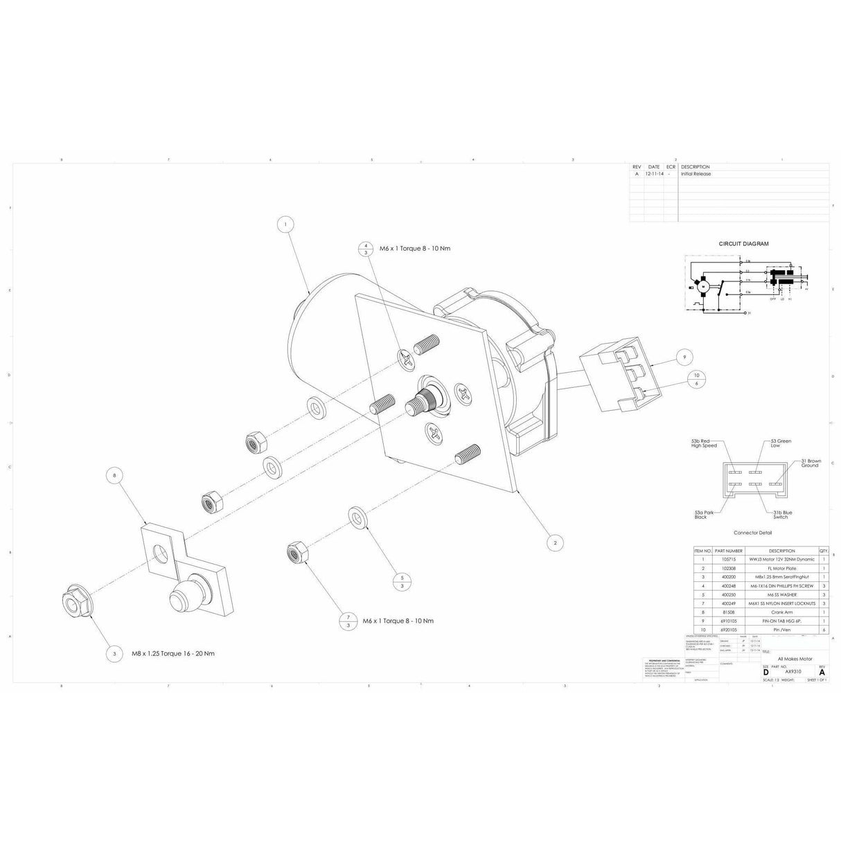AX9310 Freightliner M2 - Business Commercial Wiper Motors - AutoTex