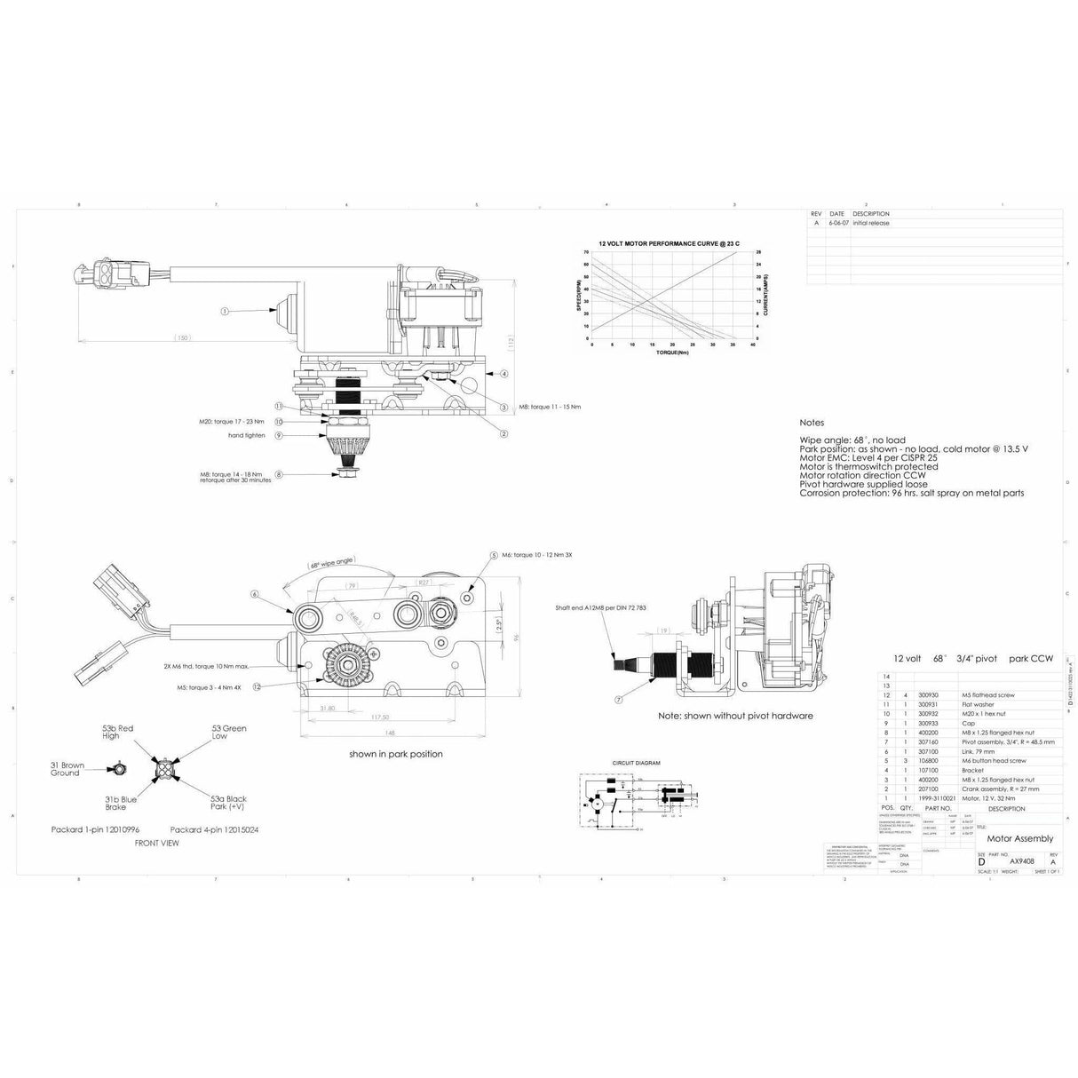 AX9408 Mack MR - LE - Refuse Commercial Wiper Motors - AutoTex